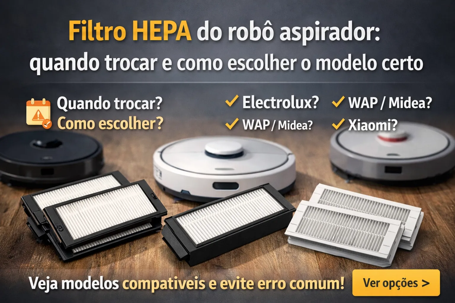 Filtro HEPA do robô aspirador