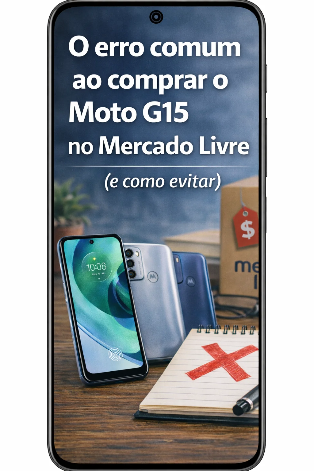 Erro comum ao comprar o Moto G15 no Mercado Livre