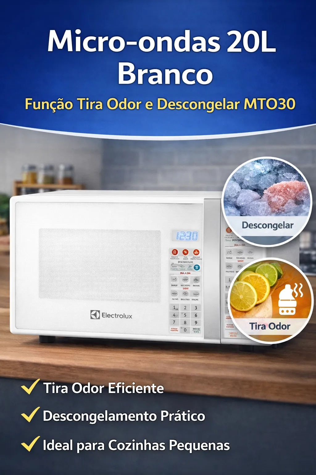 Micro-ondas Electrolux 20L Branco